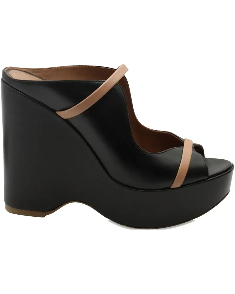 Malone Souliers waved platform wedge sandals - Schwarz Schwarz