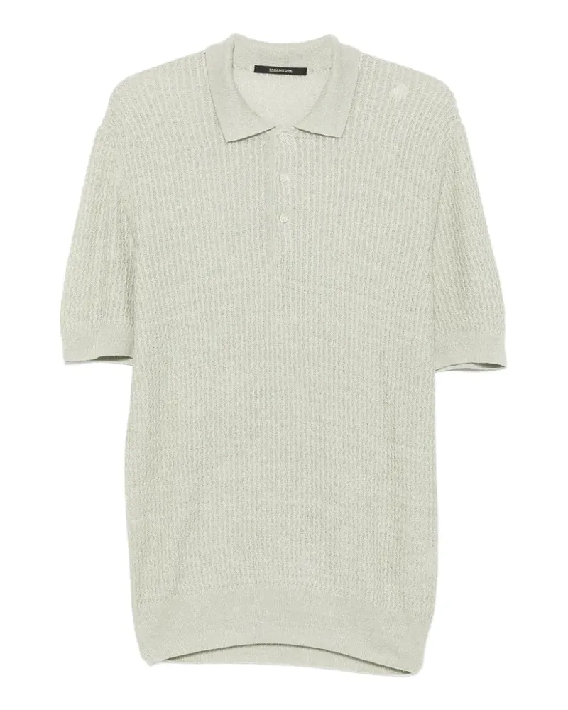 Tagliatore Gestricktes Poloshirt - Grün Grün