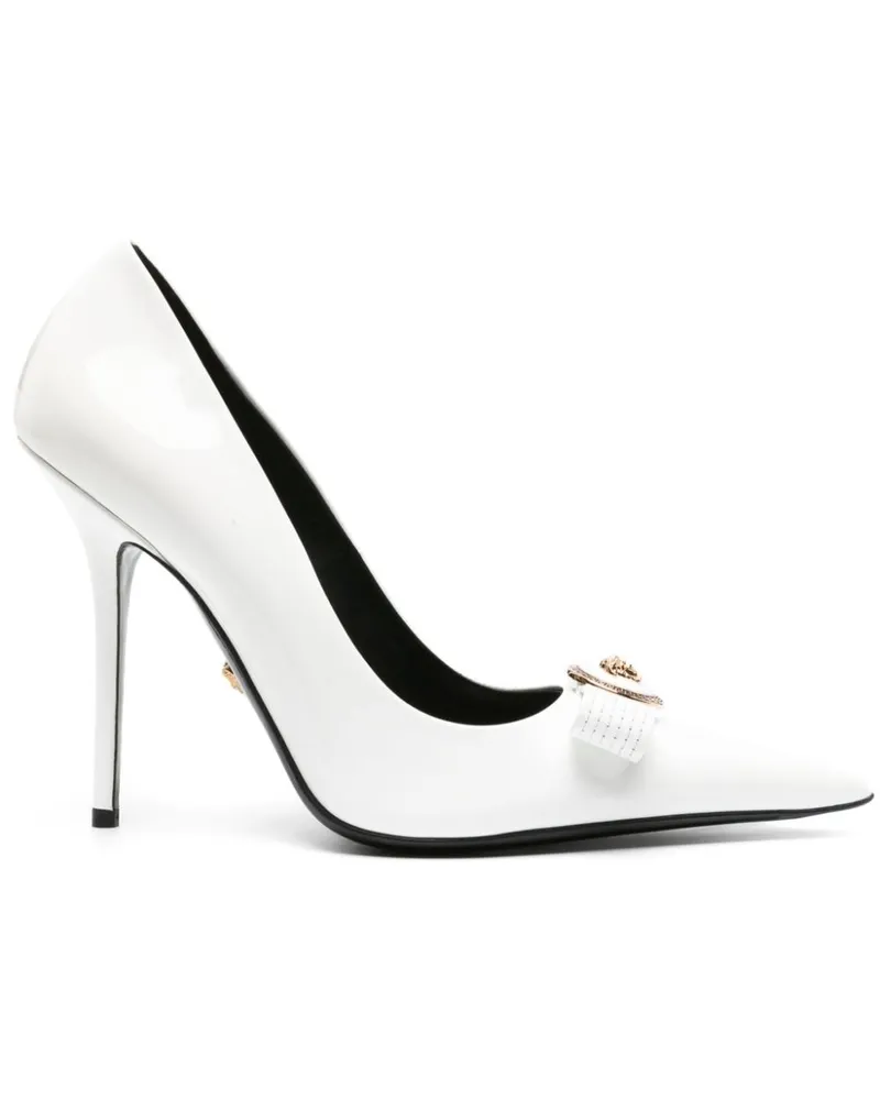 Versace Gianni Ribbon Pumps 110mm - Weiß Weiß