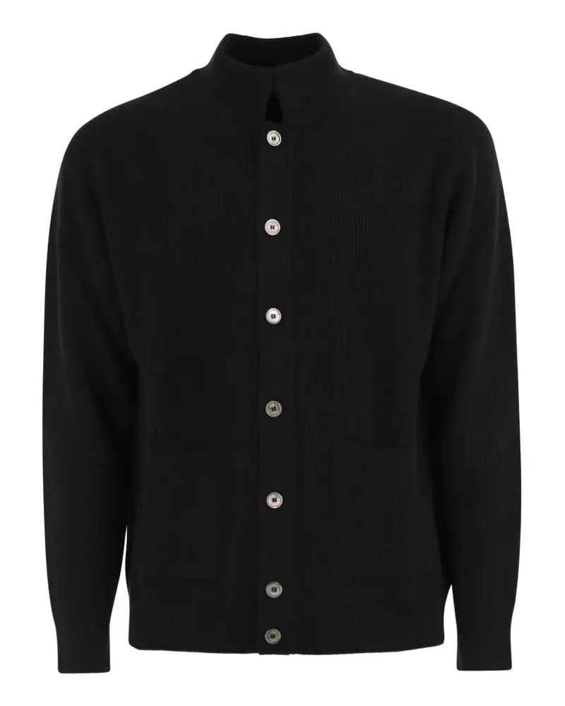 Fedeli ribbed cashmere cardigan - Schwarz Schwarz