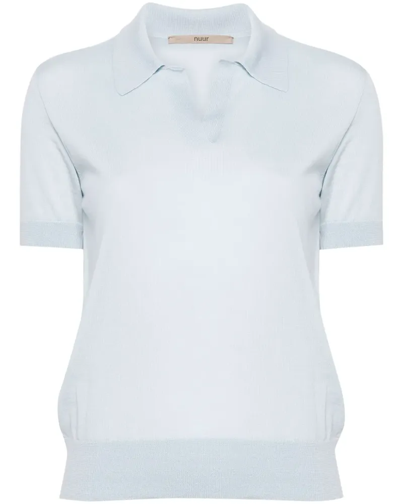 Nuur Poloshirt aus Merinowolle - Blau Blau