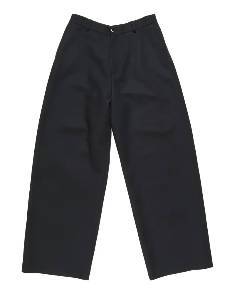 Acne Studios Seidenhose mit weitem Bein - Schwarz Schwarz