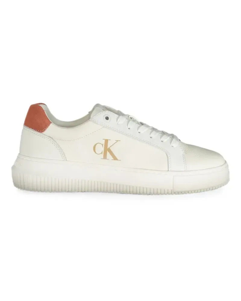 Calvin Klein Sneakers mit Logo-Print - Weiß Weiß