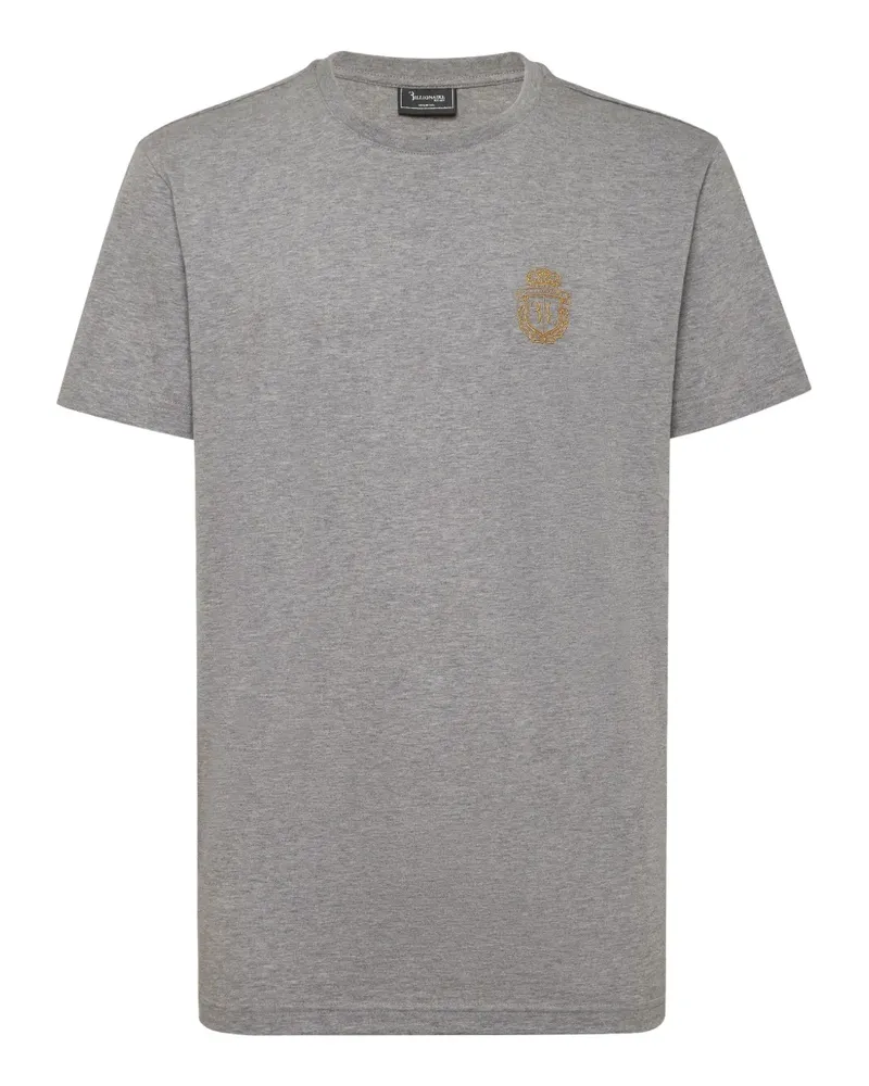 Billionaire Crest T-Shirt mit rundem Ausschnitt - Grau Grau
