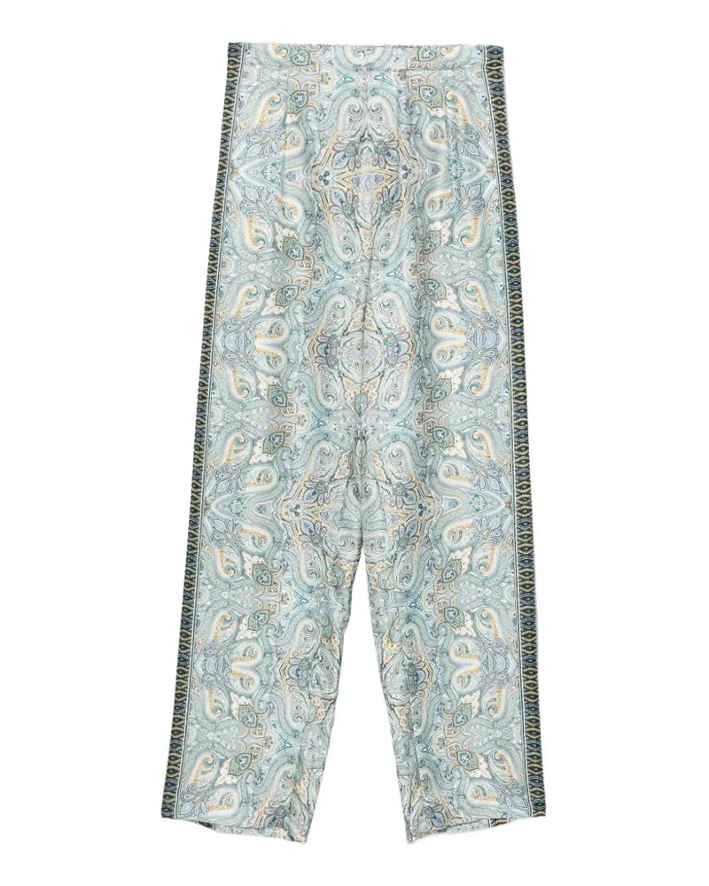 Etro Hose mit Paisley-Print - Blau Blau