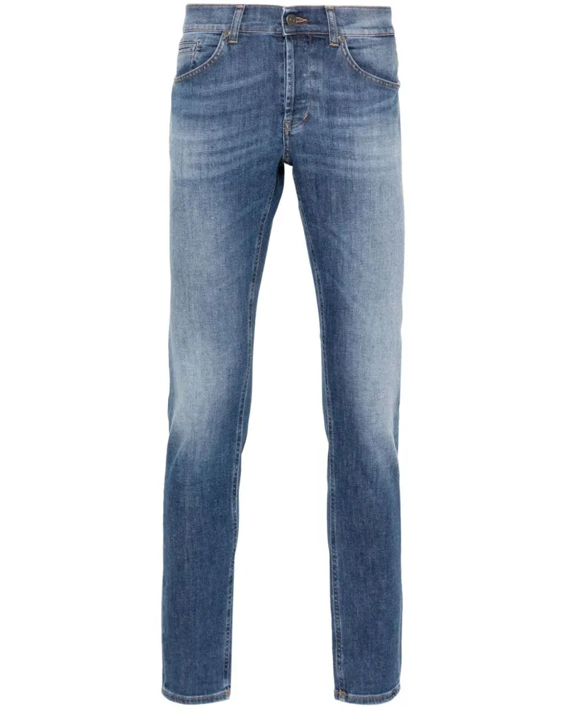 Dondup Tapered-Jeans mit Logo-Print - Blau Blau
