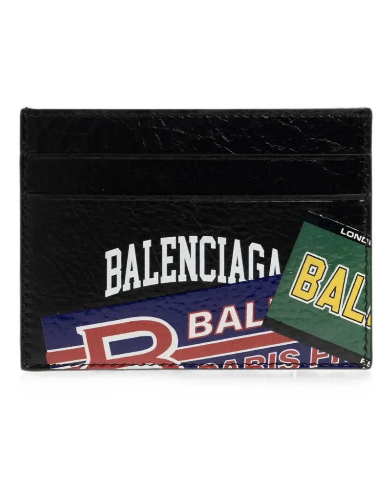 Balenciaga Cash Kartenetui mit Logo-Print - Schwarz Schwarz