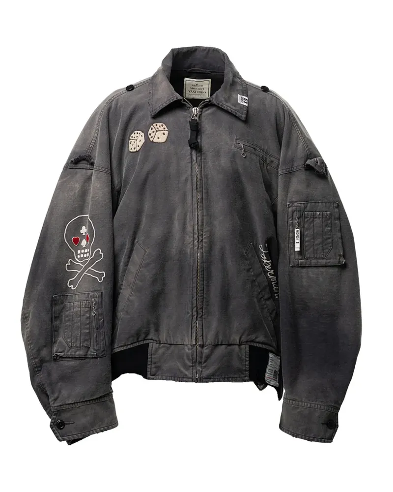 MIHARAYASUHIRO Ausgeblichene Sun Like Military-Jacke - Grau Grau