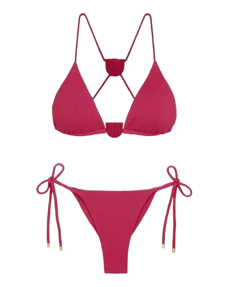 ViX Firenze Yara textured-finish T-back bikini top - Rosa Rosa