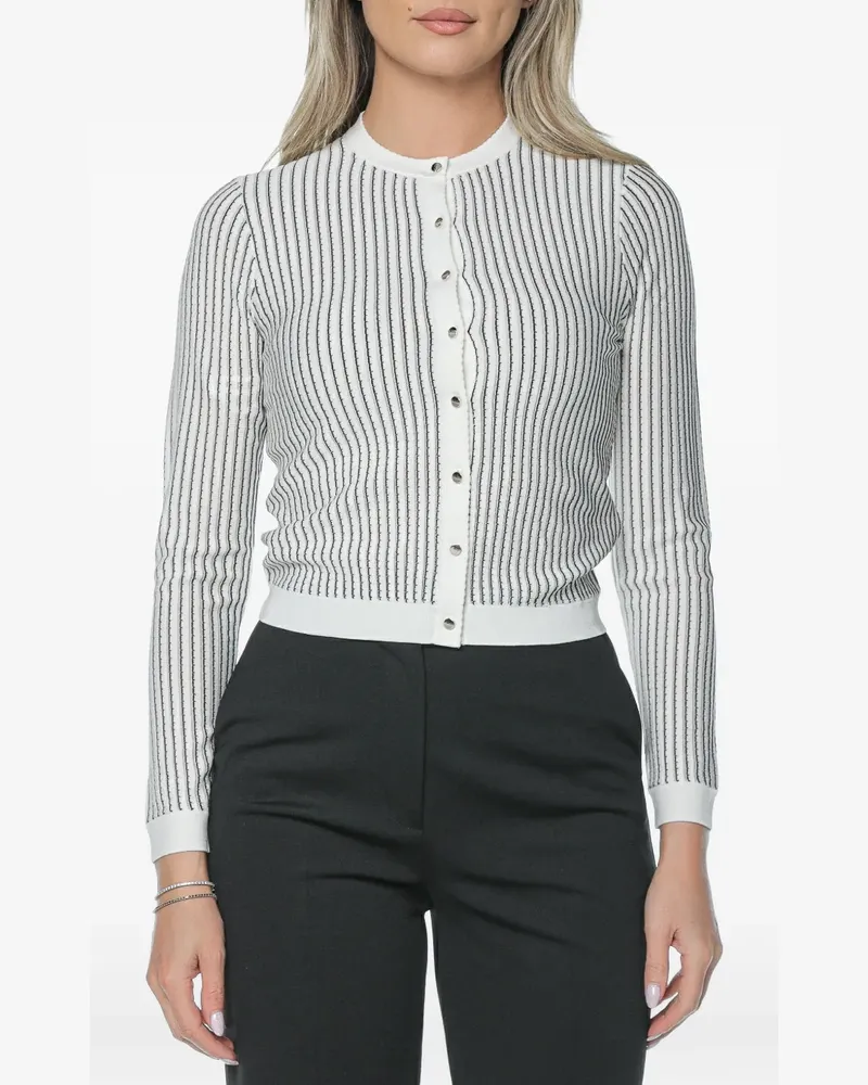 Ted Baker Nera vertical-stripe cardigan - Weiß Weiß