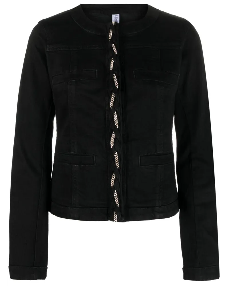 Liu Jo Jeansjacke mit Kettendetail - Schwarz Schwarz