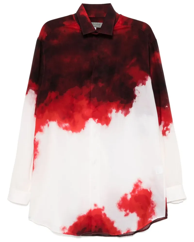 Yohji Yamamoto Hemd mit grafischem Print - Rot Rot