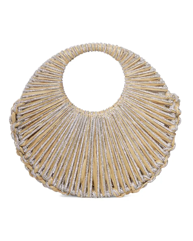 HIBOURAMA Shopper mit Kristallen - Nude Nude