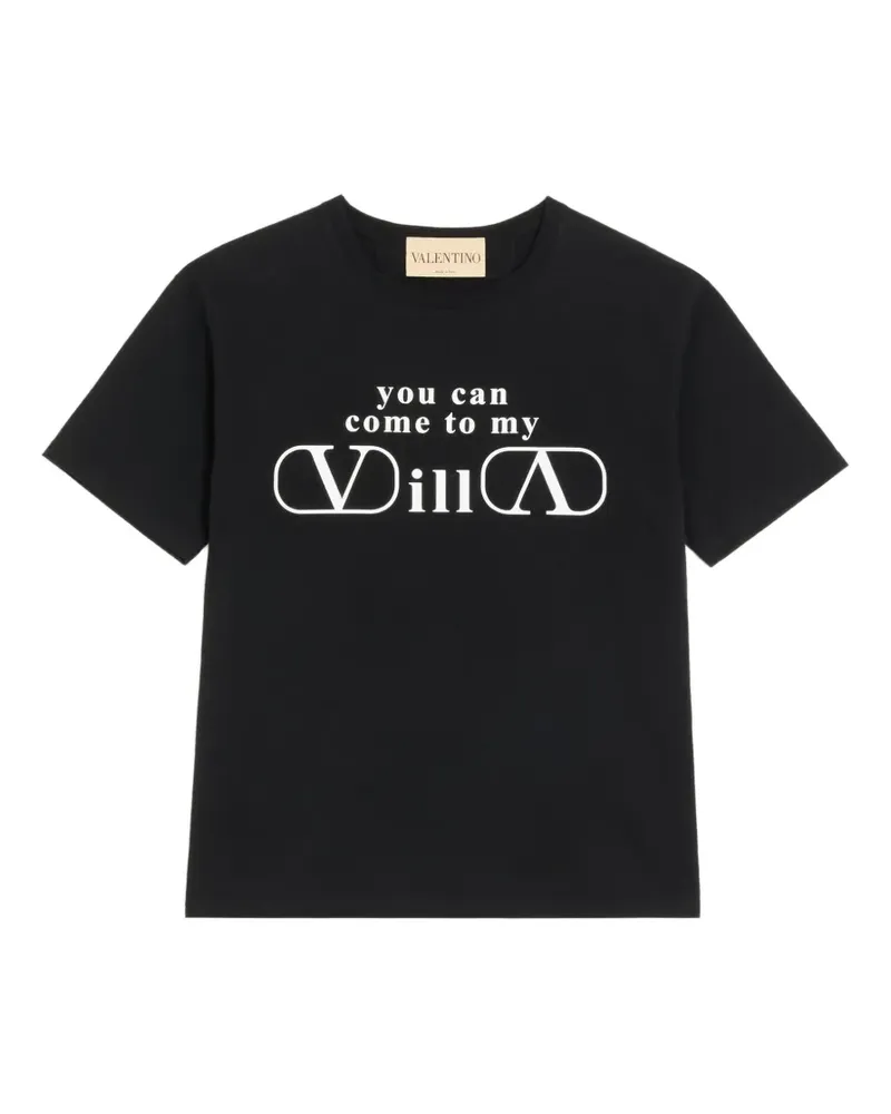 Valentino Garavani T-Shirt mit Slogan-Print - Schwarz Schwarz