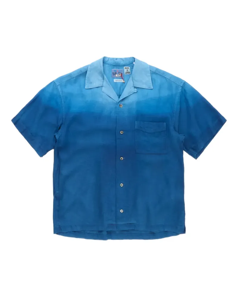 Blue Blue Japan hand-dyed linen shirt - Blau Blau