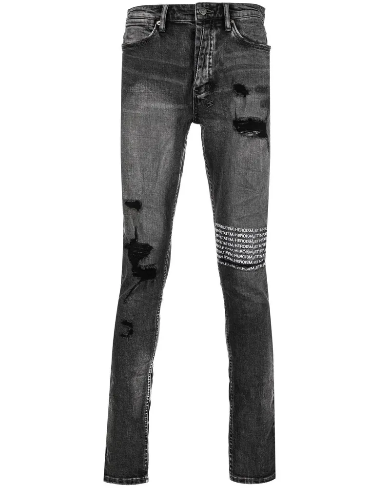 ksubi Tief sitzende Slim-Fit-Jeans - Schwarz Schwarz
