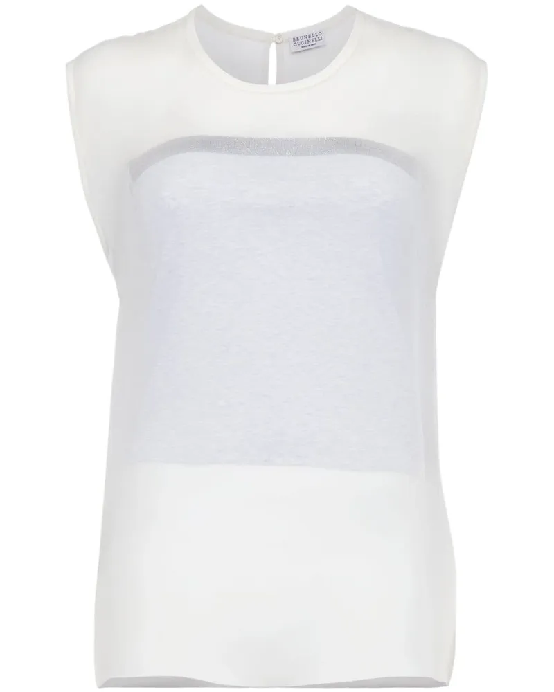 Brunello Cucinelli Semi-transparentes Oberteil - Nude Nude