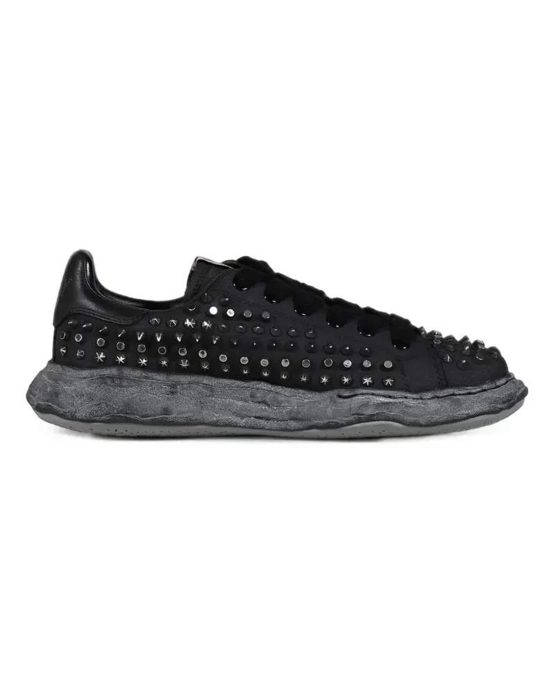 MIHARAYASUHIRO Charles Sneakers mit Nieten - Schwarz Schwarz