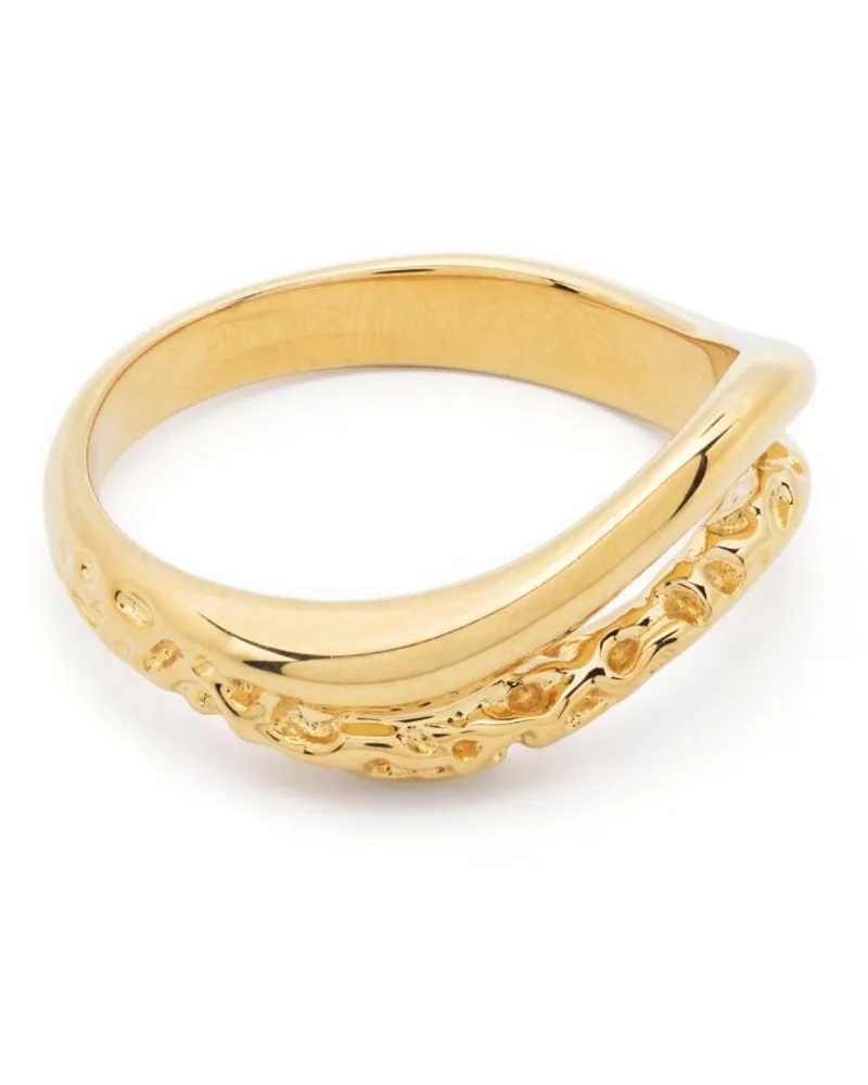 Maria Black Strukturierter Bess Ring - Gold Gold