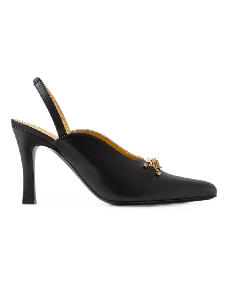 Versace Marisa leather slingbacks 90 mm - Schwarz Schwarz