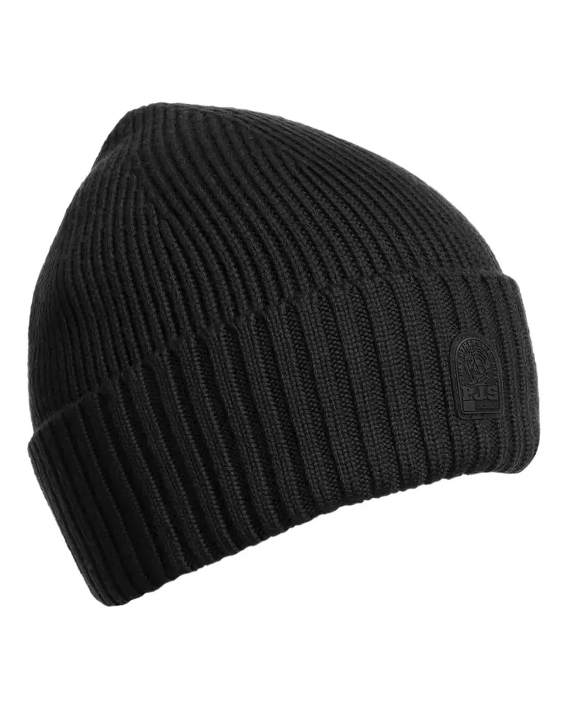 Parajumpers Gerippte Beanie - Schwarz Schwarz