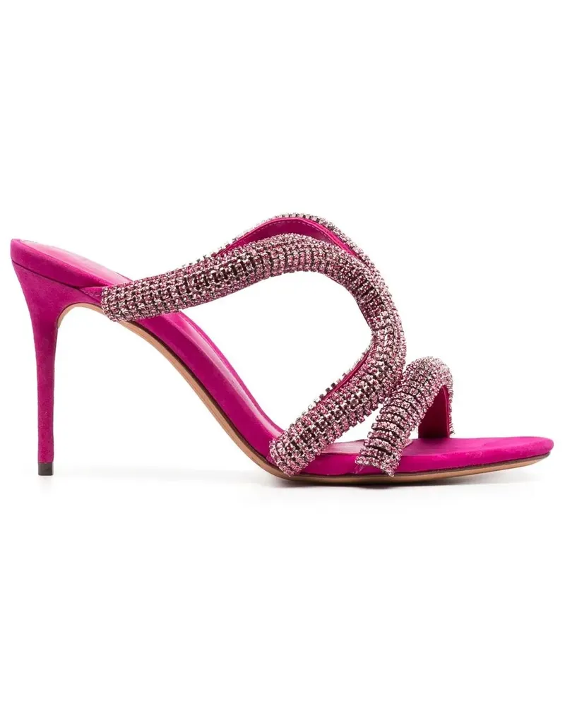 Alexandre Birman Mules mit Kristallen - Rosa Rosa