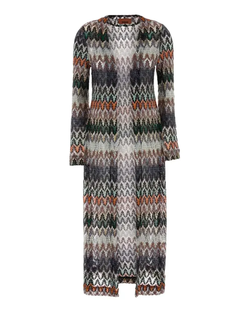 Missoni zigzag-knit embroidered cardigan - Grün Grün