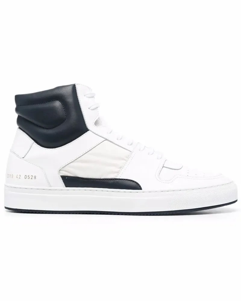Common Projects High-Top-Sneakers mit Einsätzen - Weiß Weiß