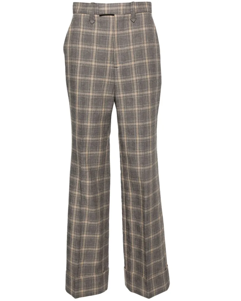 Gucci Karierte Straight-Leg-Hose - Grau Grau