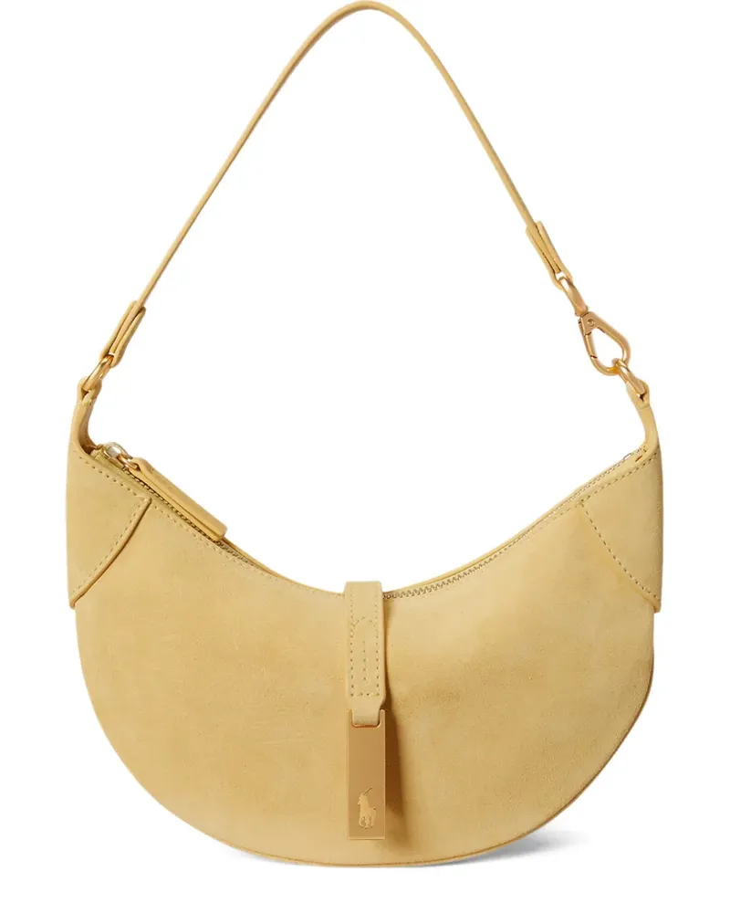 Ralph Lauren Mini Polo ID Schultertasche aus Wildleder - Gelb Gelb