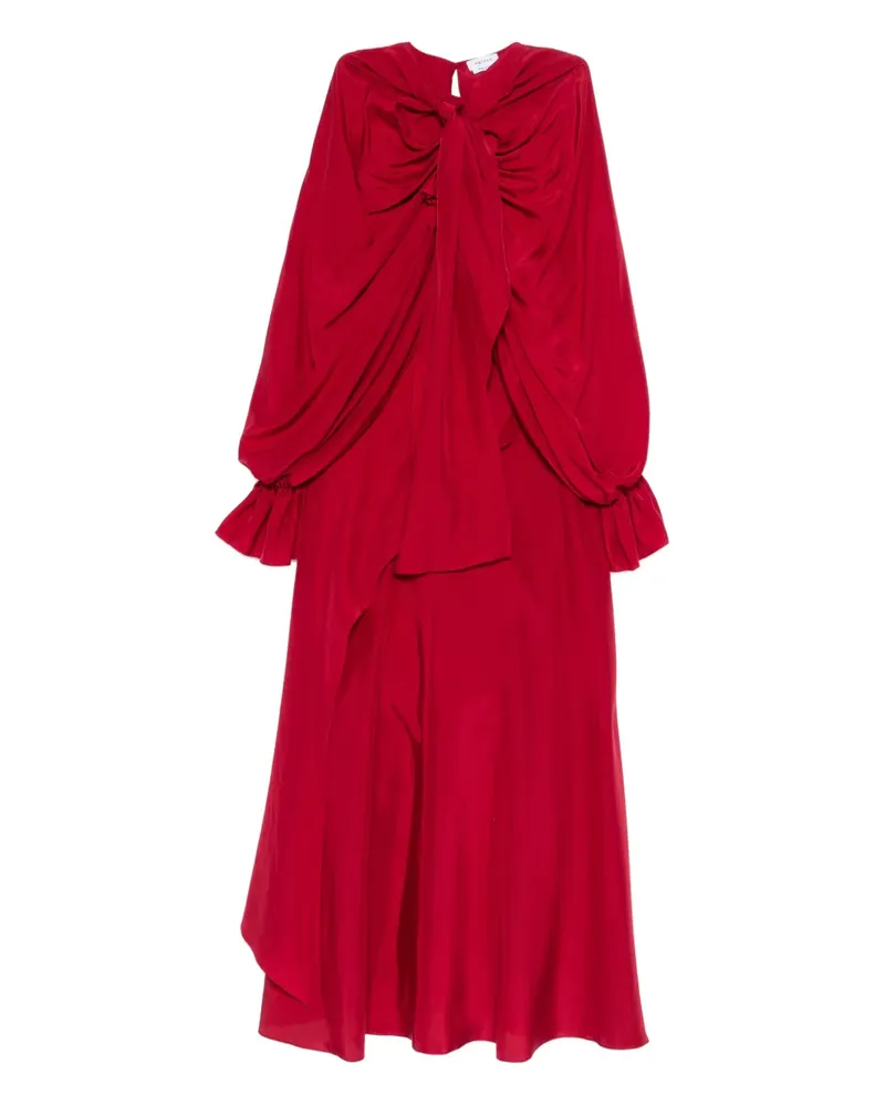 Alexander McQueen Maxikleid mit Rüschen - Rot Rot