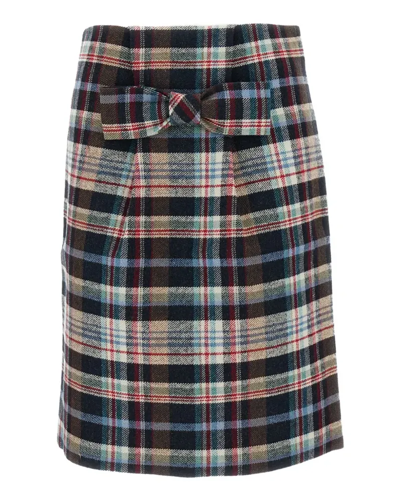 SHUSHU/TONG Minirock mit Schleife - Blau Blau