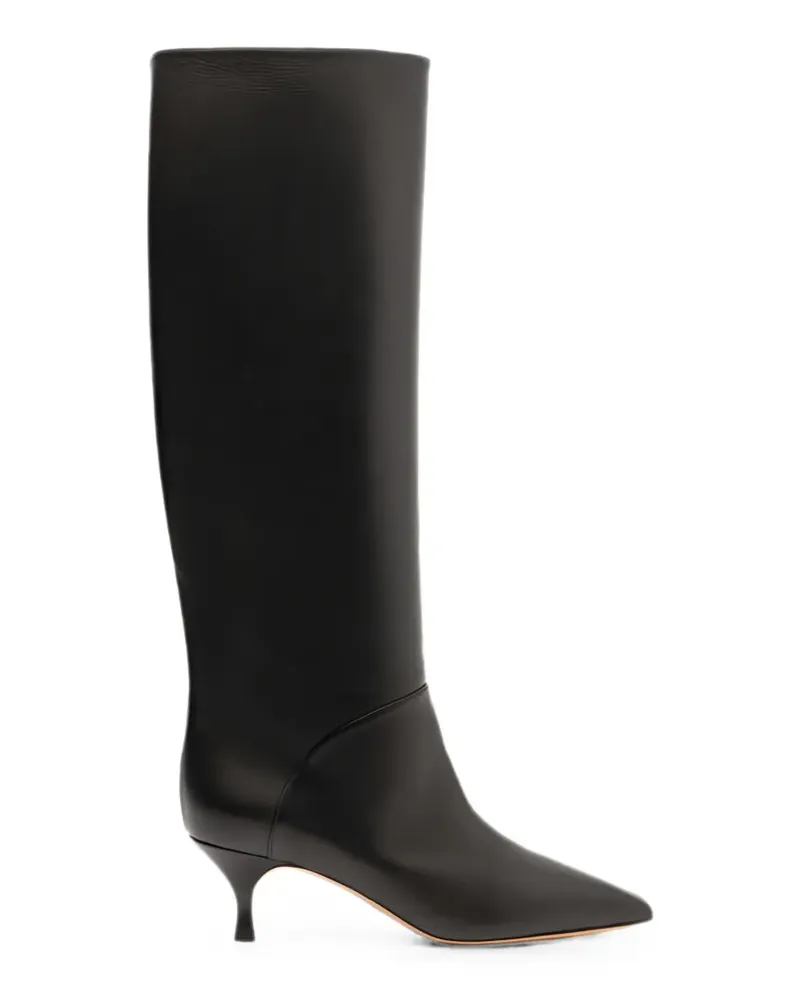 Casadei Kniehohe Julia Plonge Stiefel mit spitzer Kappe - Schwarz Schwarz