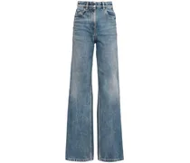 Gerade Jeans mit Bleach-Effekt