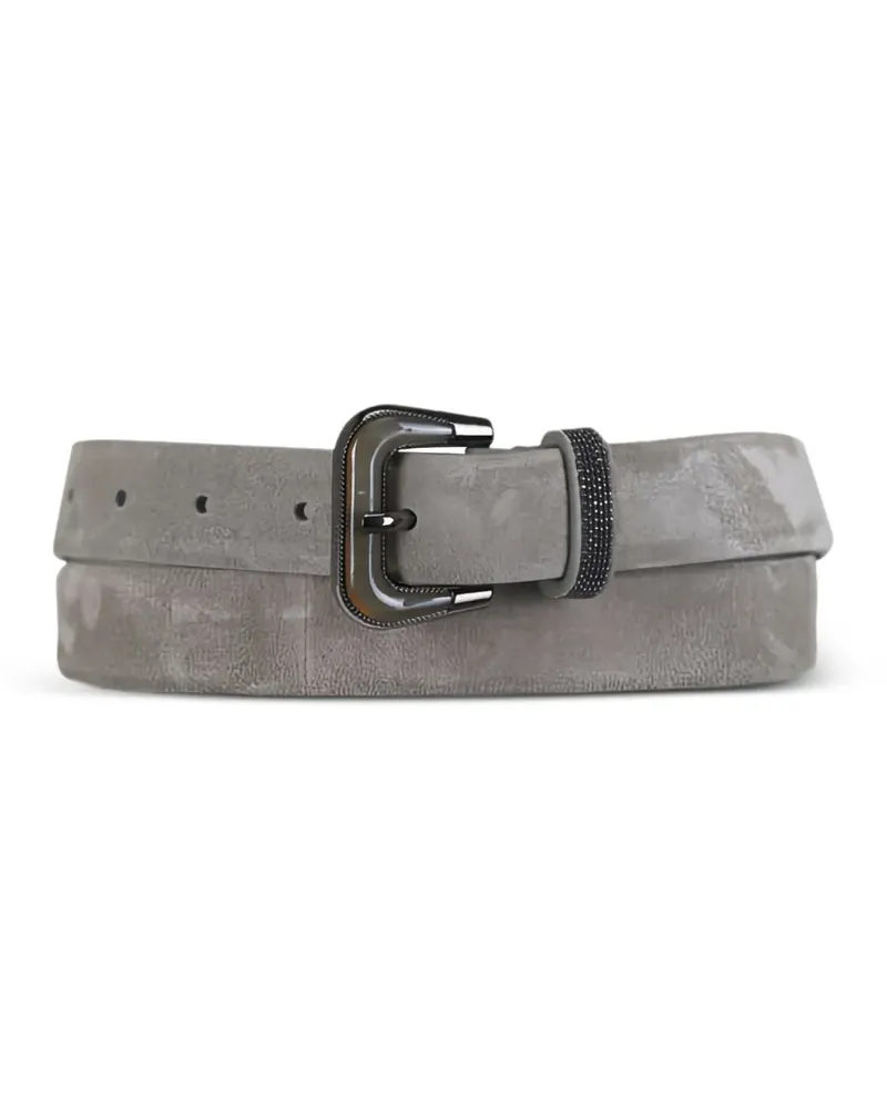 Brunello Cucinelli Gürtel aus Wildleder - Grau Grau