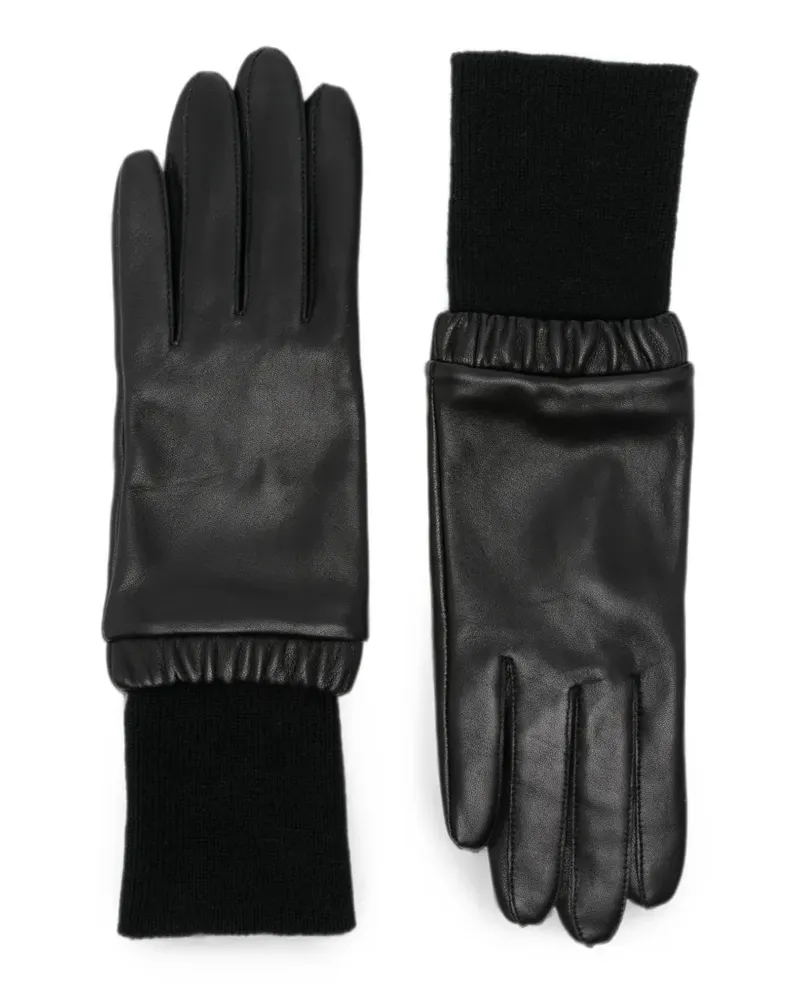 Sandro Gerippte Handschuhe - Schwarz Schwarz