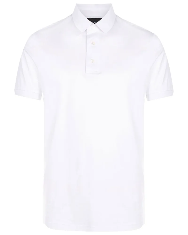 Emporio Armani Poloshirt mit Logo-Stickerei - Weiß Weiß