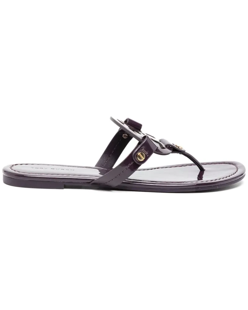 Tory Burch Miller Sandalen mit Logo-Schild - Violett Violett