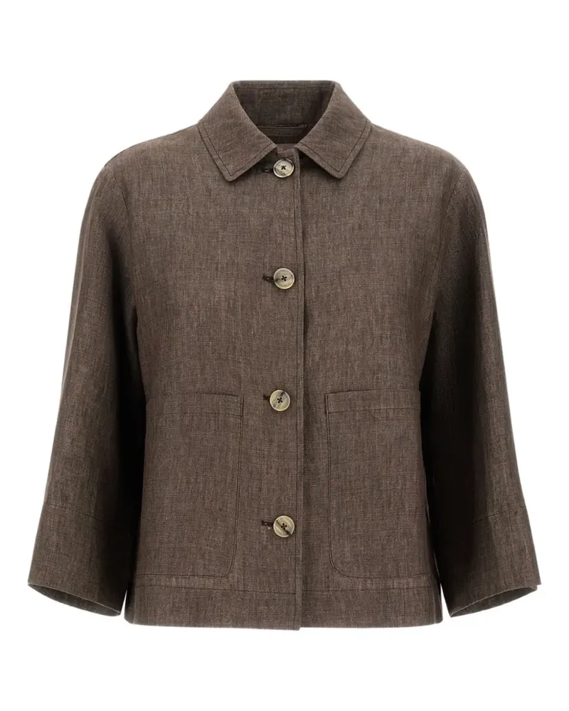 Herno Jacke aus Leinen - Braun Braun