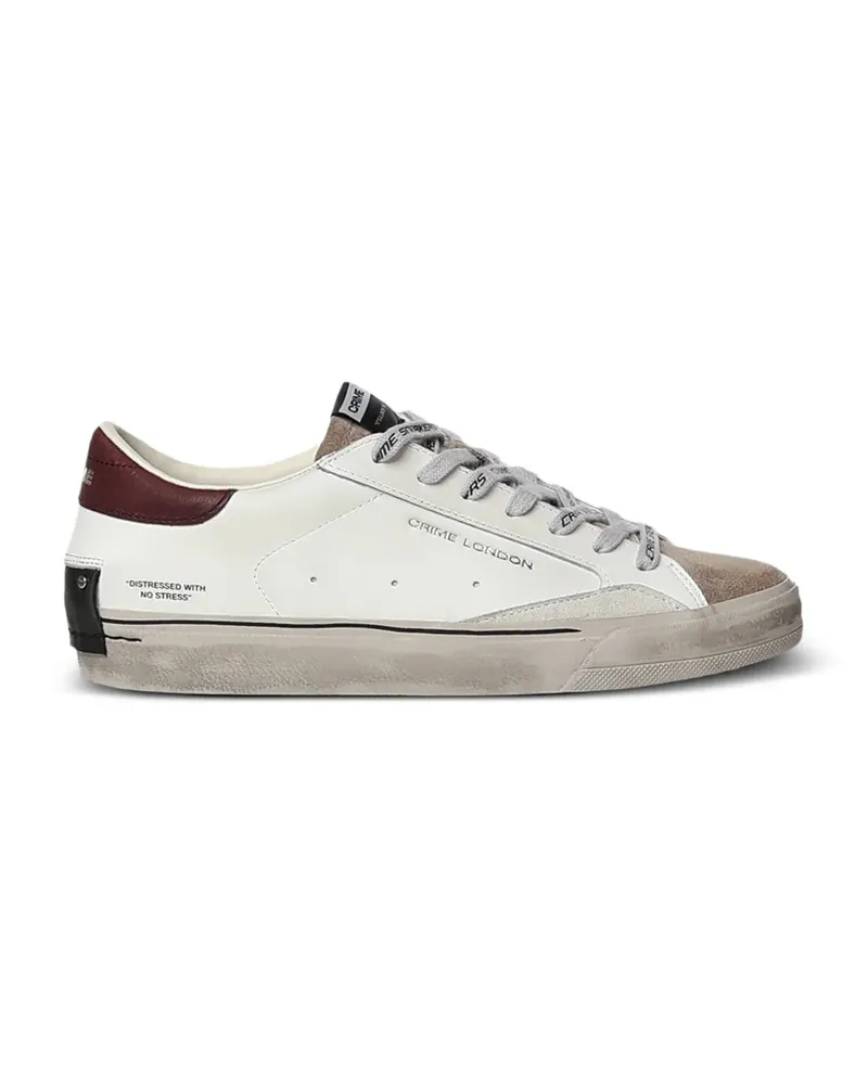 Crime Sneakers im Used-Look - Weiß Weiß