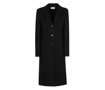 Klassischer Wollmantel - Schwarz