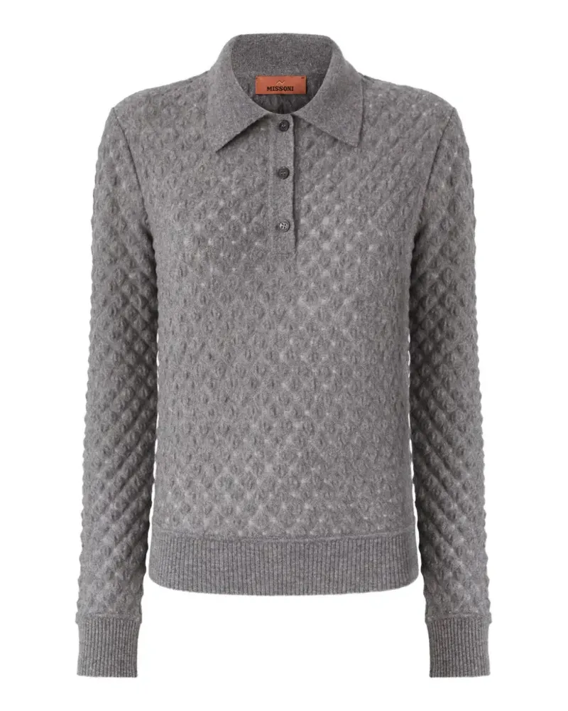 Missoni cashmere polo shirt - Grau Grau