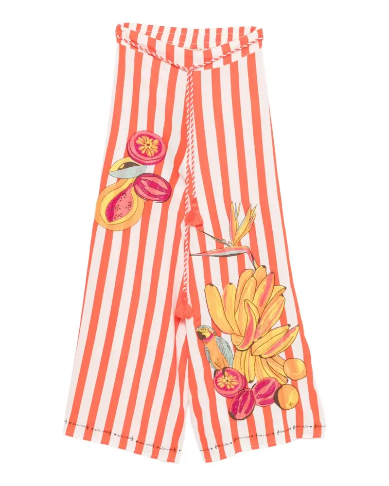 FARM Rio striped palazzo pants - Rot Rot