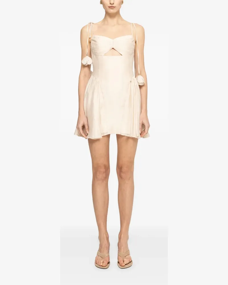 NISSA Kleid mit Cut-Outs - Nude Nude