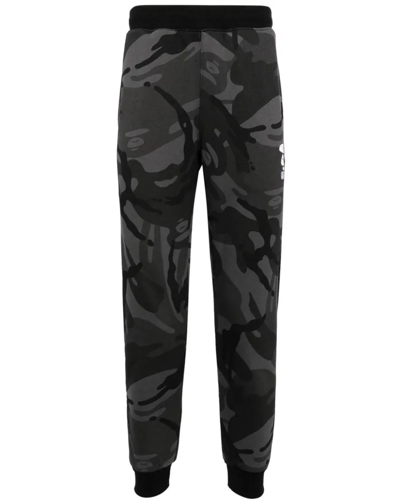 BAPE Jogginghose mit Camouflage-Print - Schwarz Schwarz