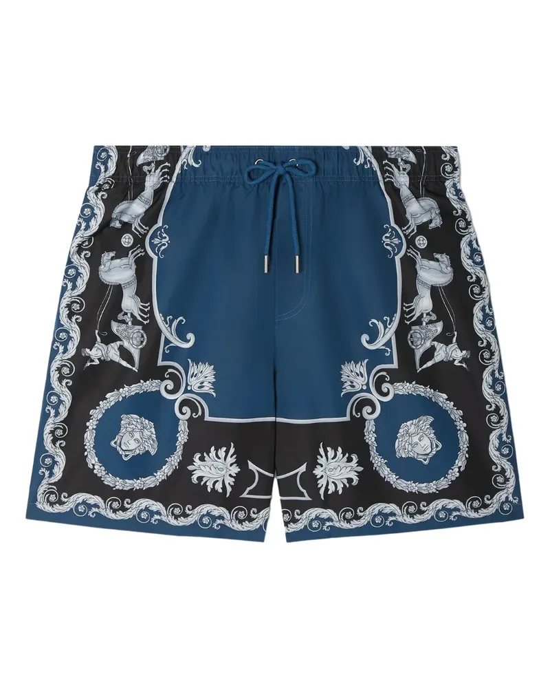 Versace Badeshorts mit Barock-Print - Blau Blau