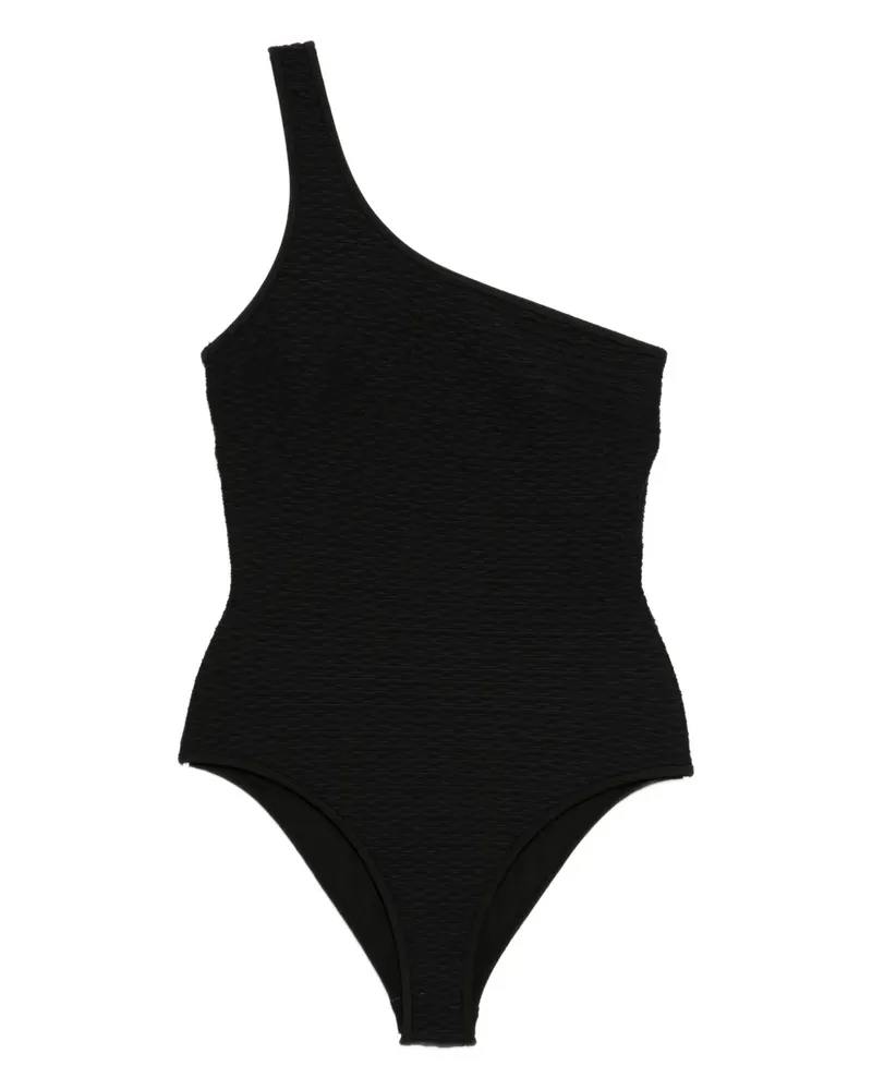 Duskii Asymmetrischer Badeanzug - Schwarz Schwarz