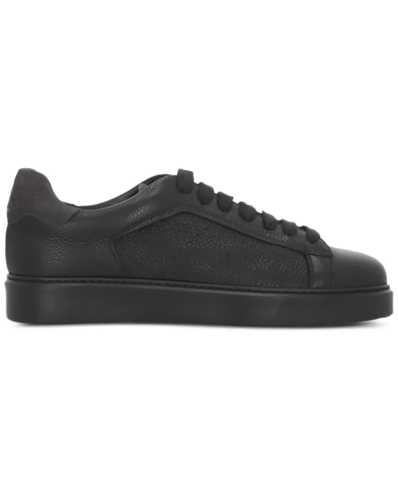 Doucal´s Sneakers aus Leder - Schwarz Schwarz