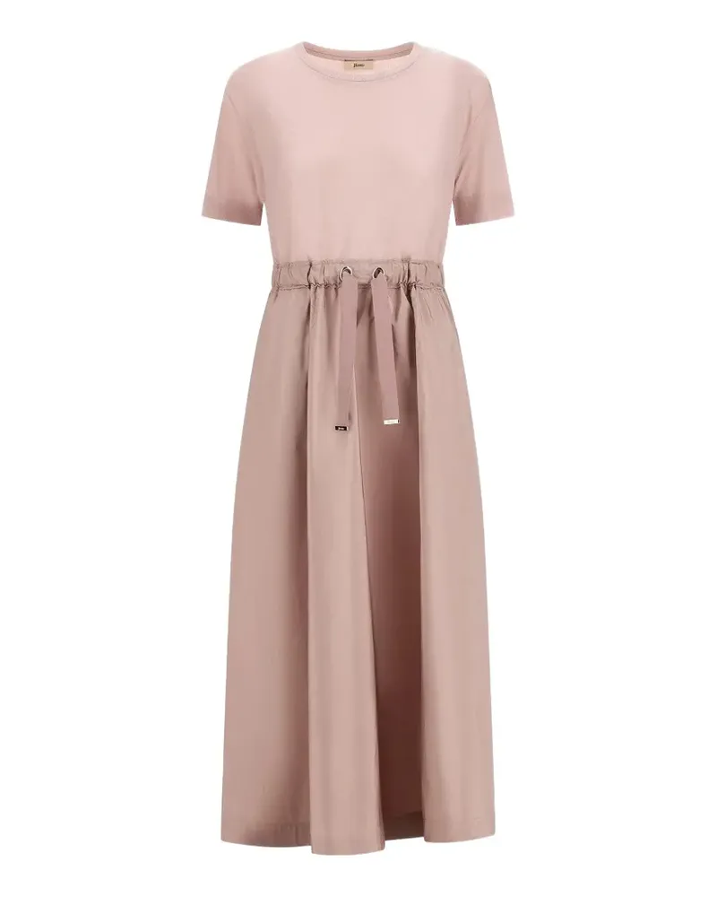 Herno drawstring-waist midi dress - Nude Nude