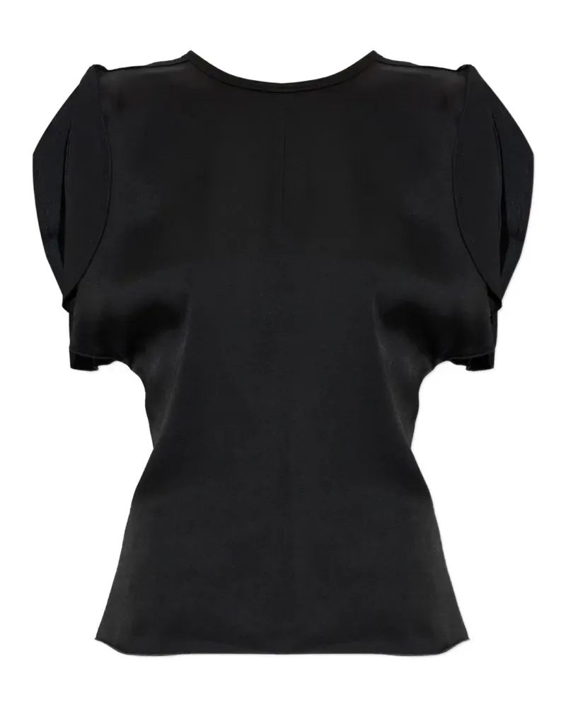 Victoria Beckham Bela ruffled sleeveless top - Schwarz Schwarz
